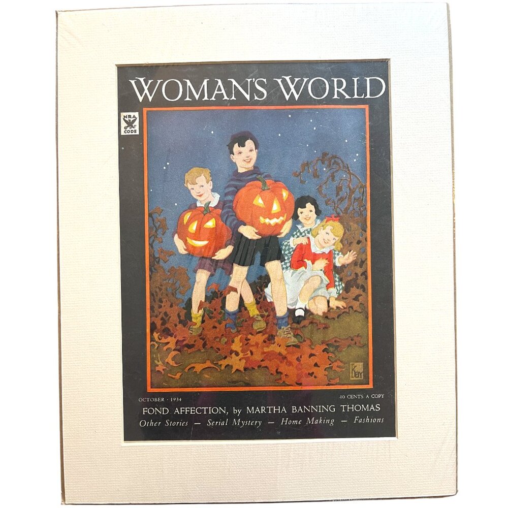 Vintage Reproduction Print of a Woman’s World Magazine Cover from October 1934